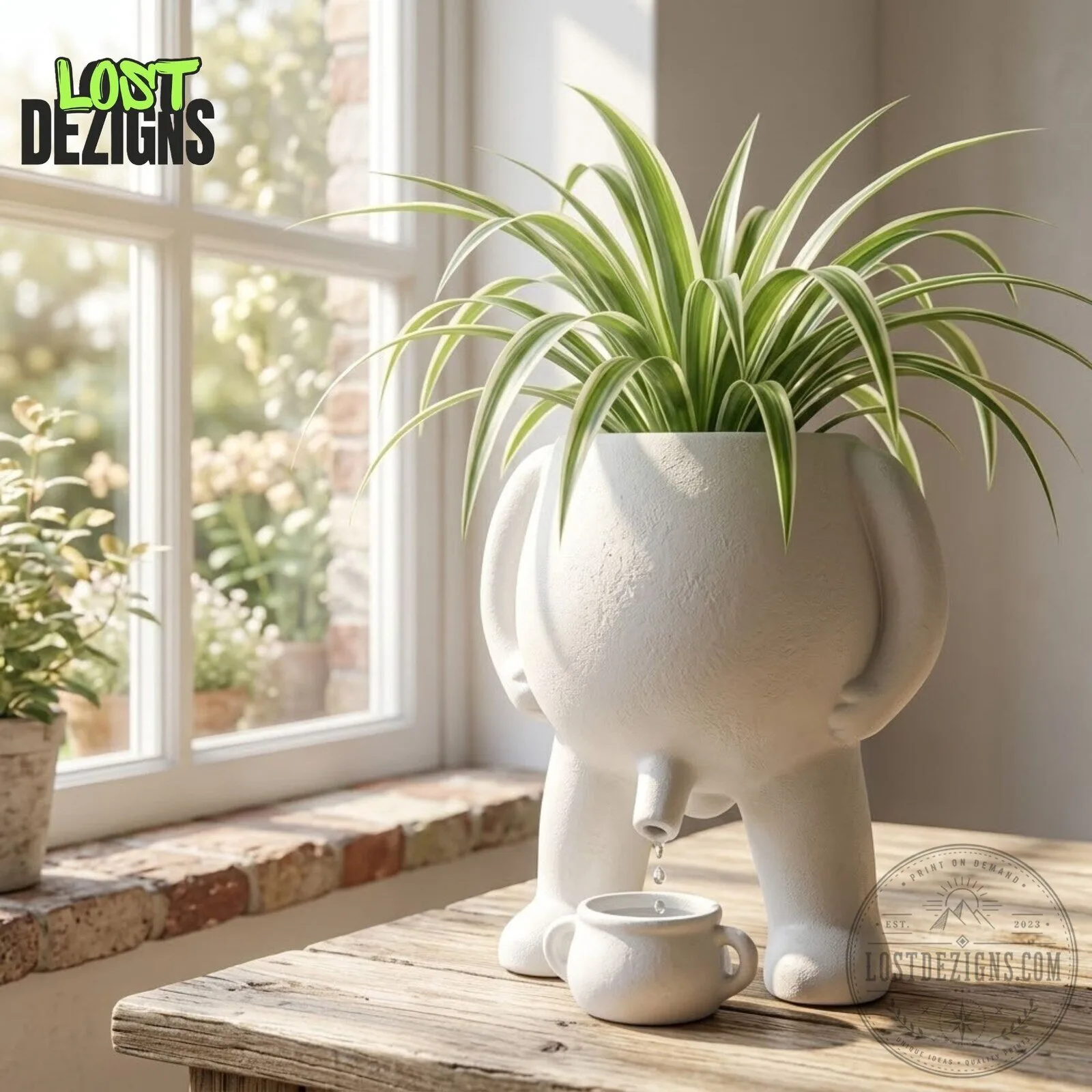 Funny Peeing Succulent Planter Set