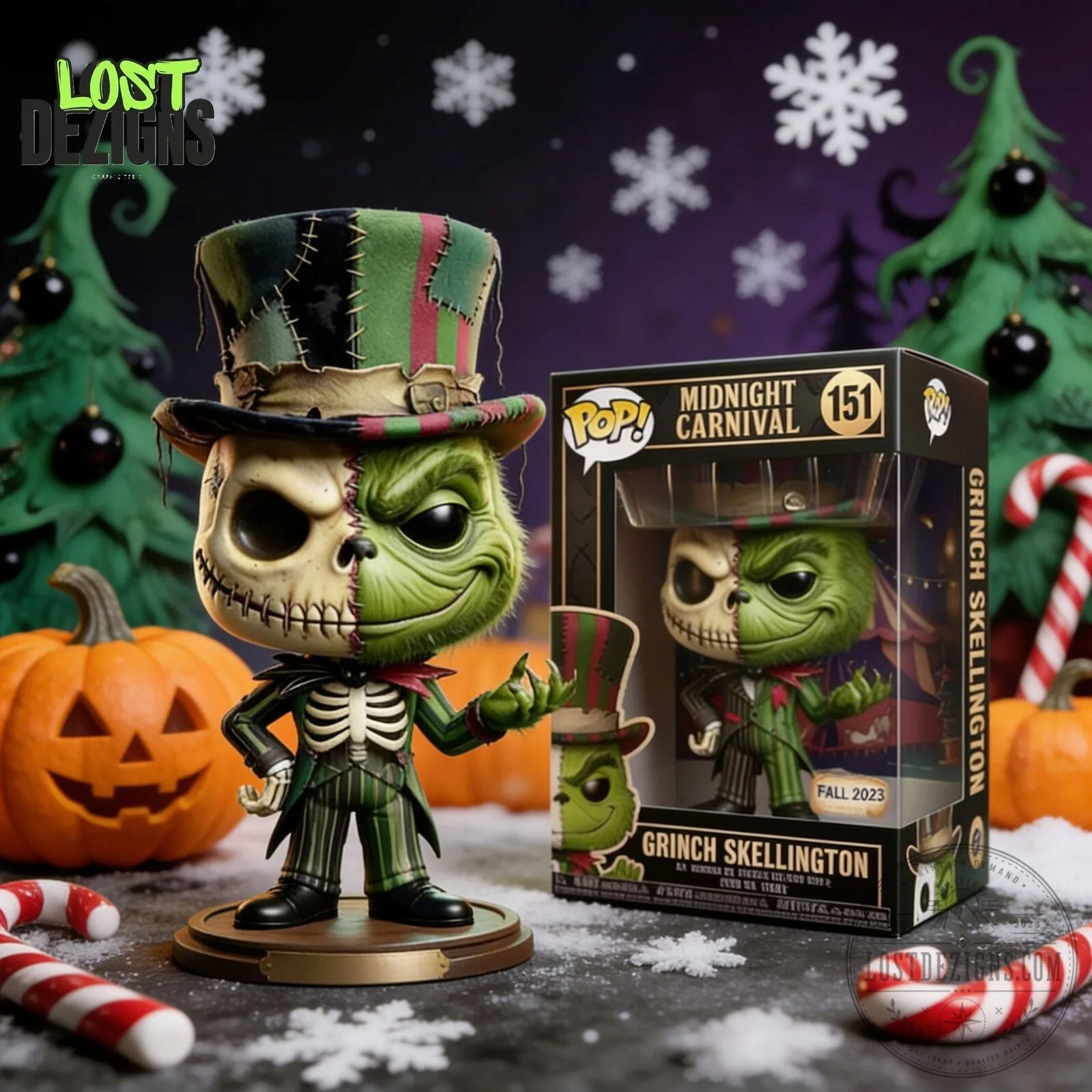 Grinch Skellington Collectible Funko Pop Figure 4 Grinch Skellington Collectible Funko Pop Figure