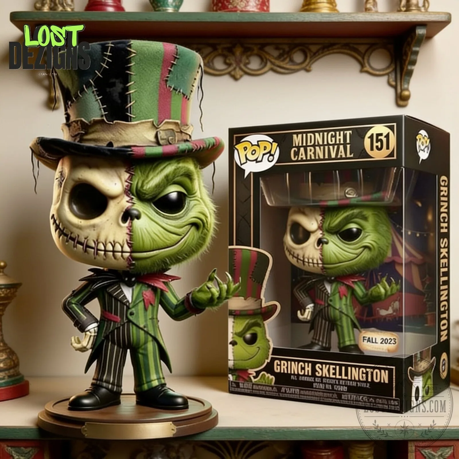 Grinch Skellington Collectible Funko Pop Figure 5 Grinch Skellington Collectible Funko Pop Figure
