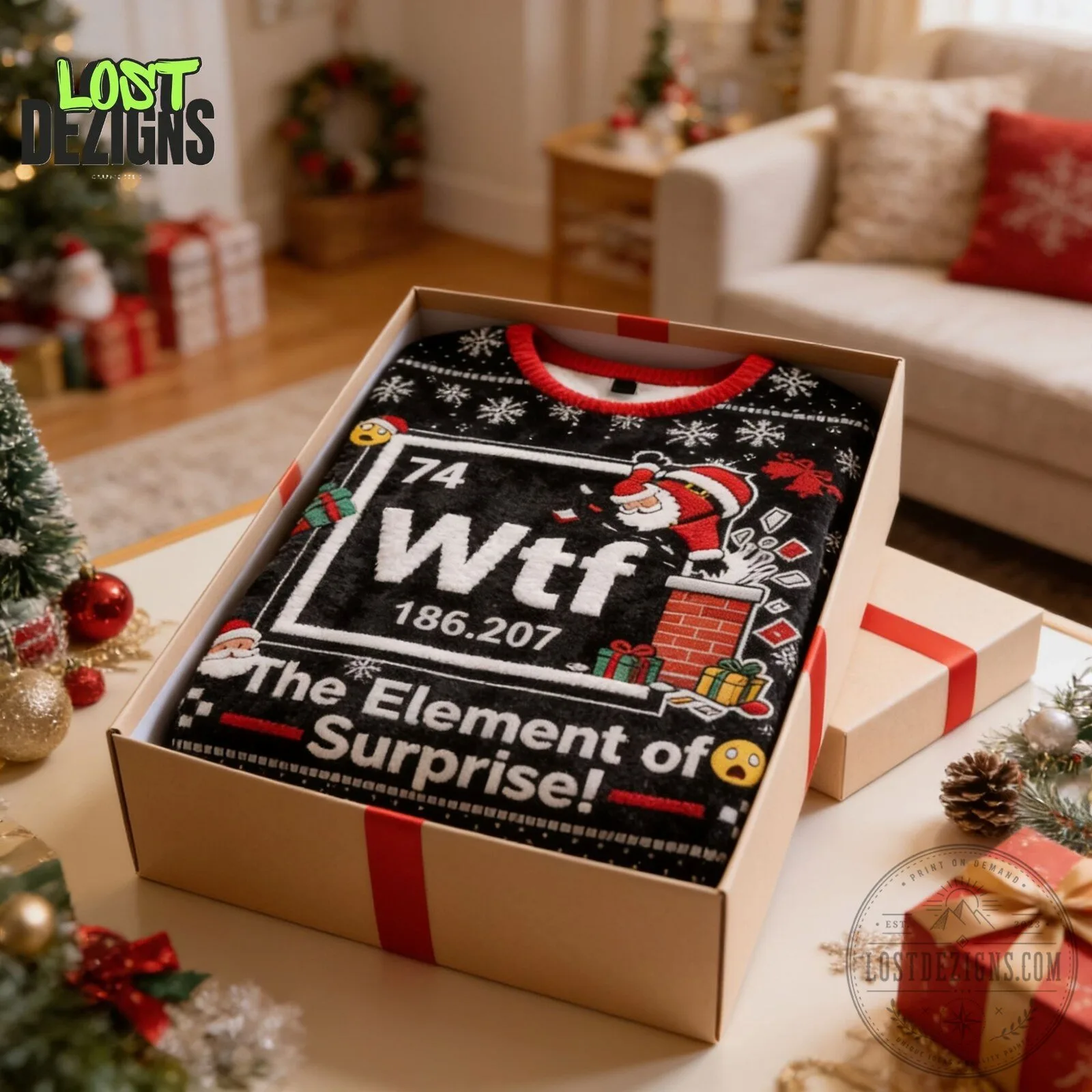 Christmas WTF The Element Of Surprise Ugly Sweater 7 Christmas WTF The Element Of Surprise Ugly Sweater