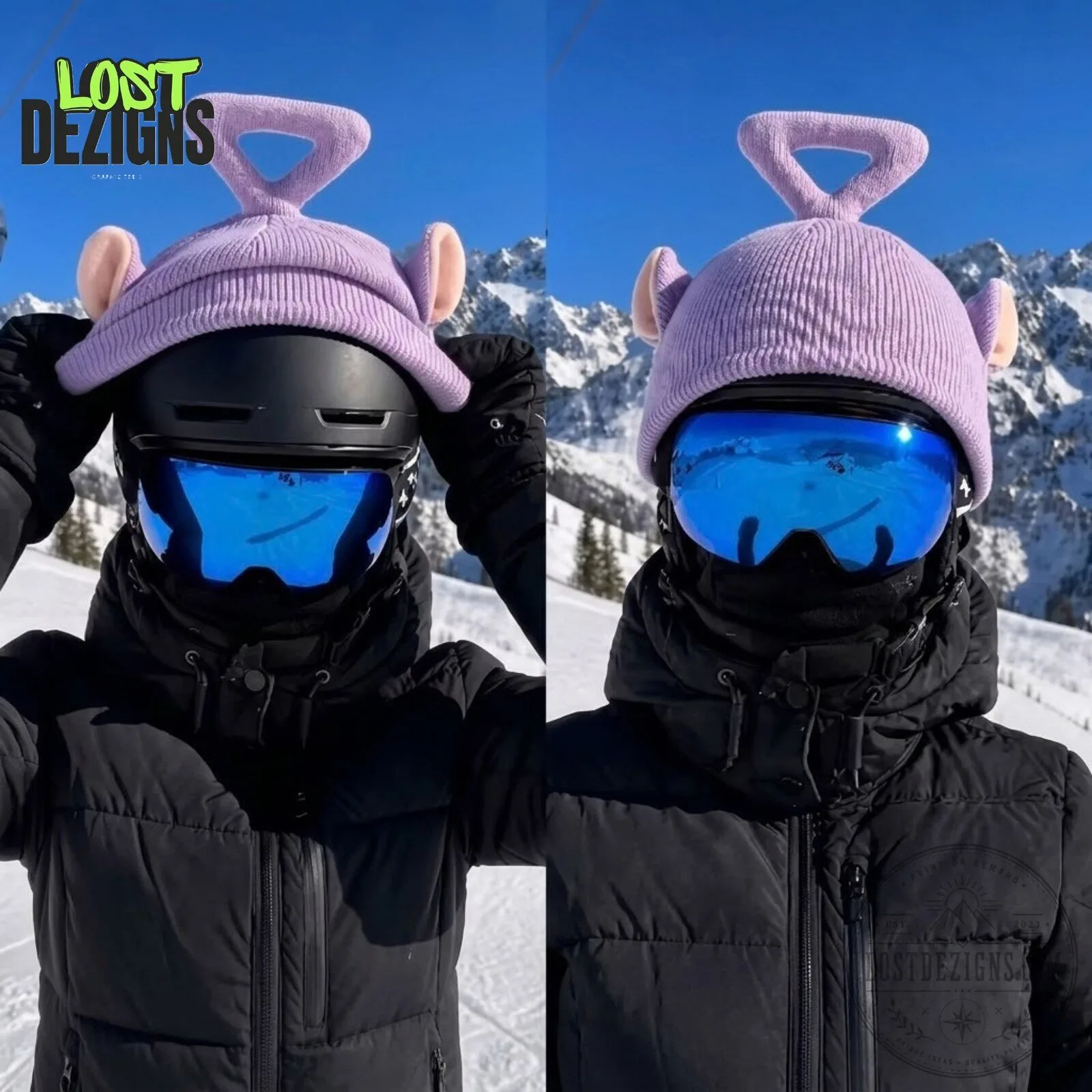 Teletubbies Ski Helmet Beanie 7 Teletubbies Ski Helmet Beanie