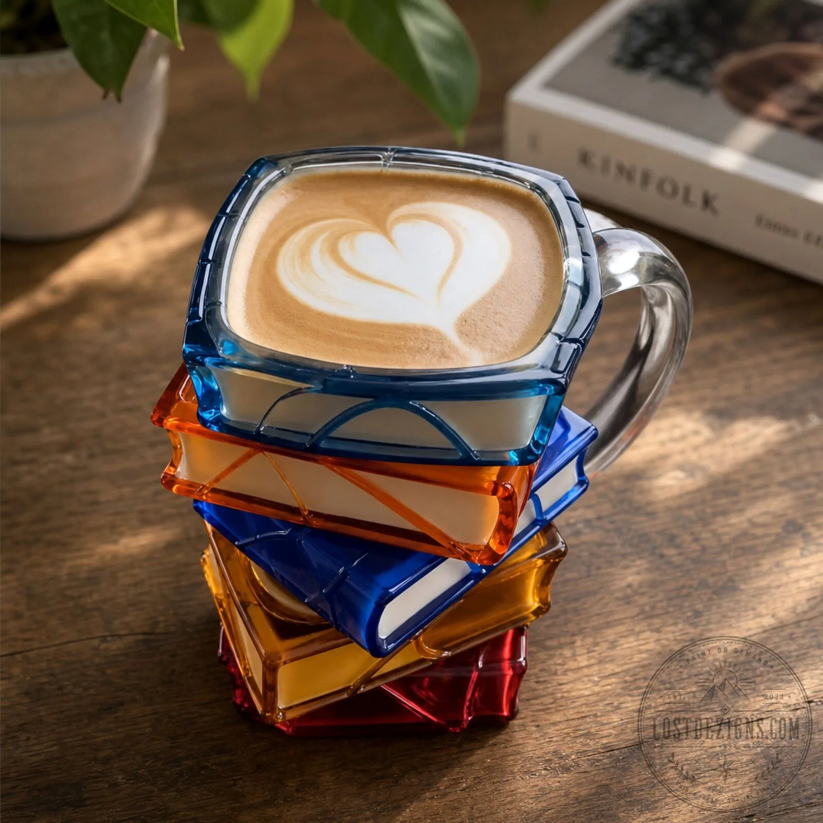 Colorful Book Stack Mug Gift For Bookworm 6 Colorful Book Stack Mug Gift For Bookworm