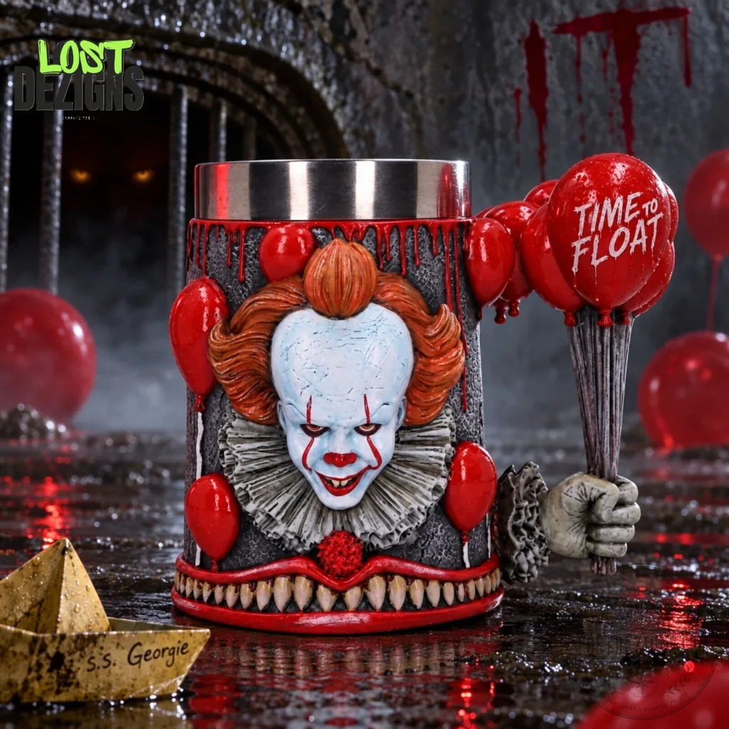IT Pennywise Time to Float Drinking Tumbler Mug IT Pennywise Time to Float Drinking Tumbler Mug