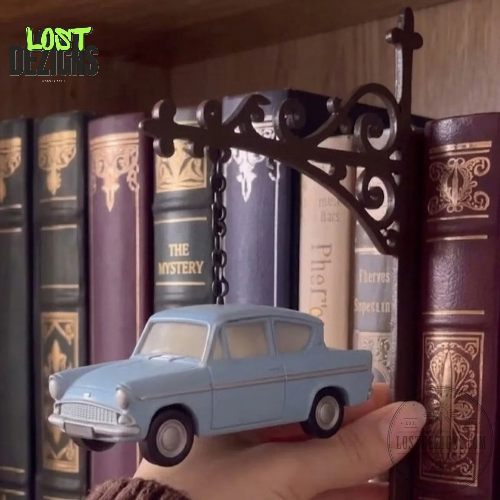 Harry Potter Flying Car Book Nook With LED Light 5 Harry Potter Flying Car Book Nook With LED Light