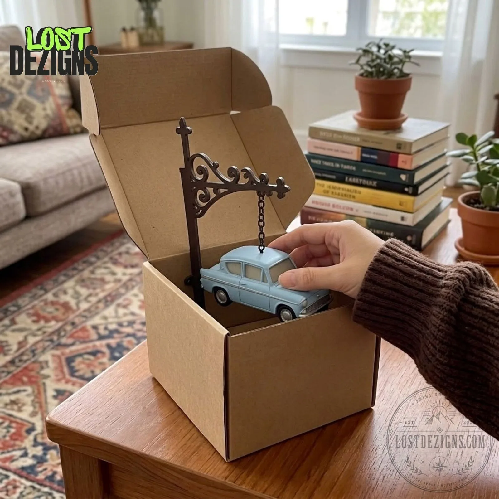 Harry Potter Flying Car Book Nook With LED Light 7 Harry Potter Flying Car Book Nook With LED Light