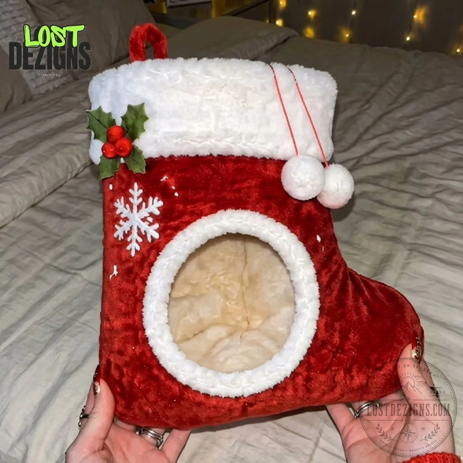 Christmas Stocking Haning Pet Bed For Cat 8 Christmas Stocking Haning Pet Bed For Cat