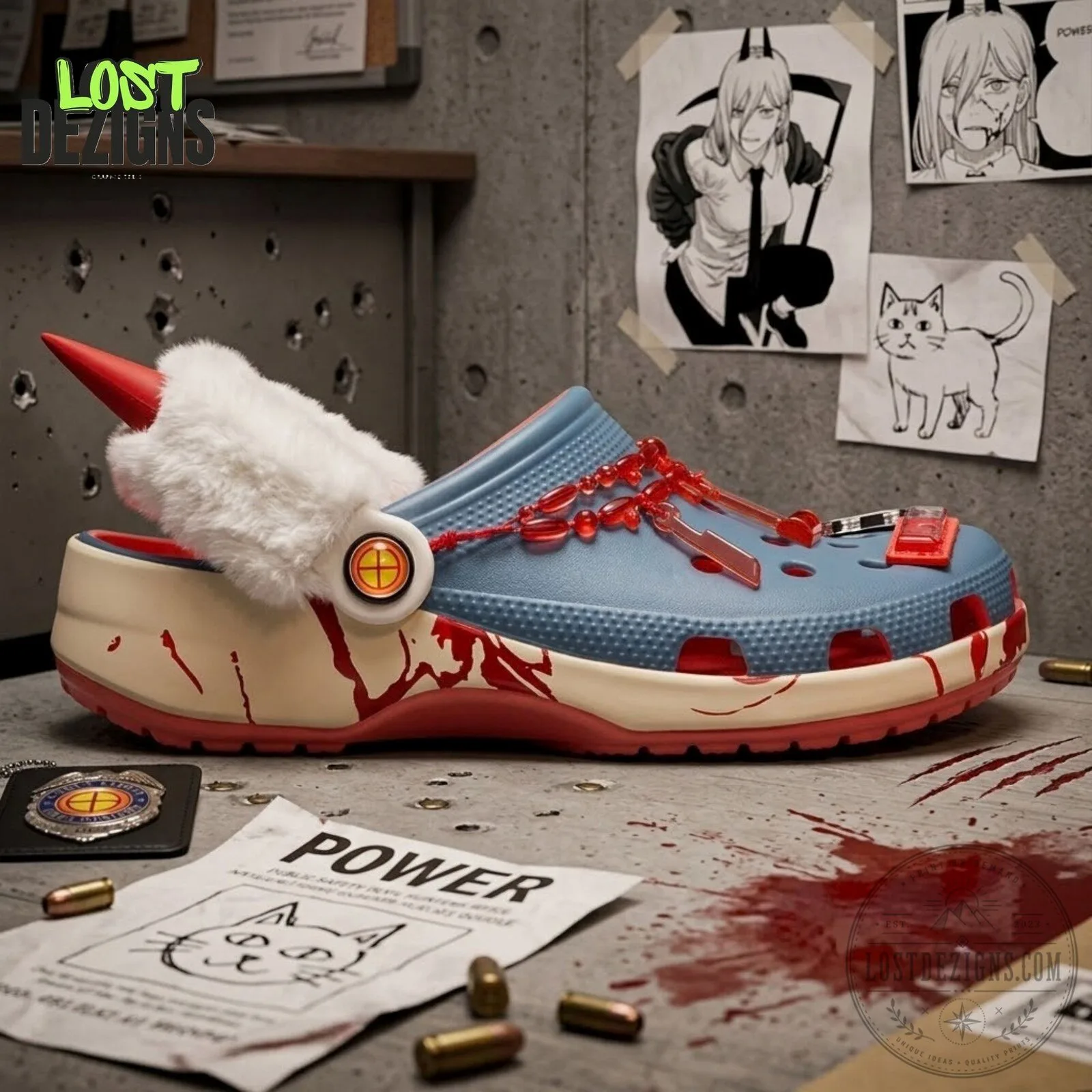 Chainsaw Man Power Inspired Anime Crocs 5 Chainsaw Man Power Inspired Anime Crocs