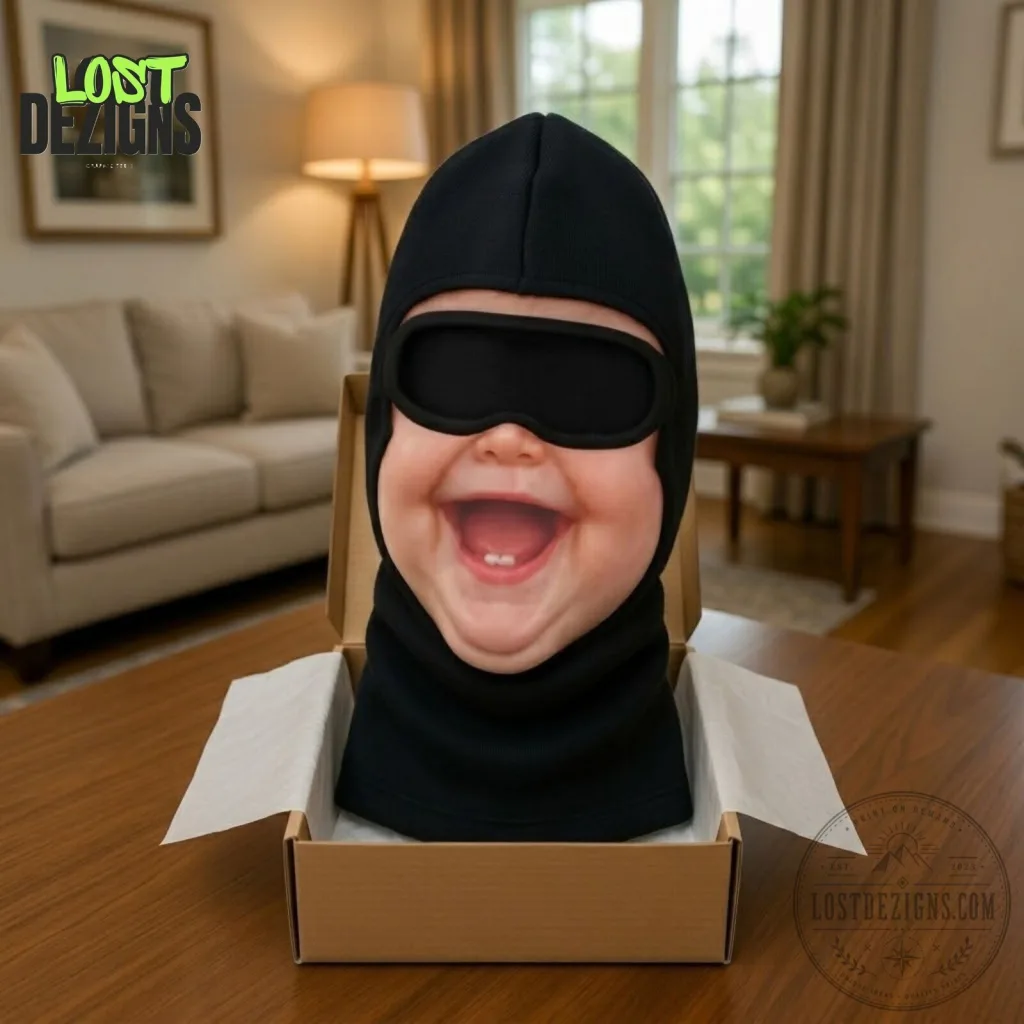 Funny Laughing Chubby Baby Ski Mask Balaclava Funny Laughing Chubby Baby Ski Mask Balaclava