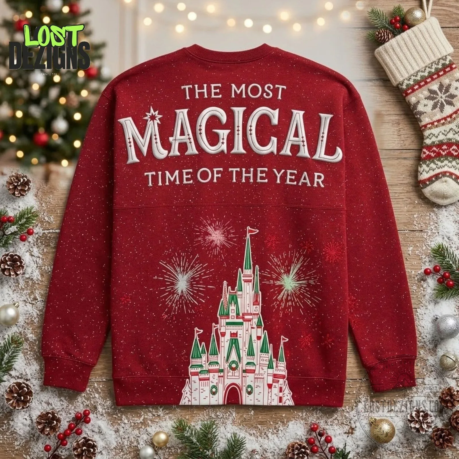 Disney The Most Magical Night Of The Year Christmas Sparkle Red Spirit Jersey 5 Disney The Most Magical Night Of The Year Christmas Sparkle Red Spirit Jersey