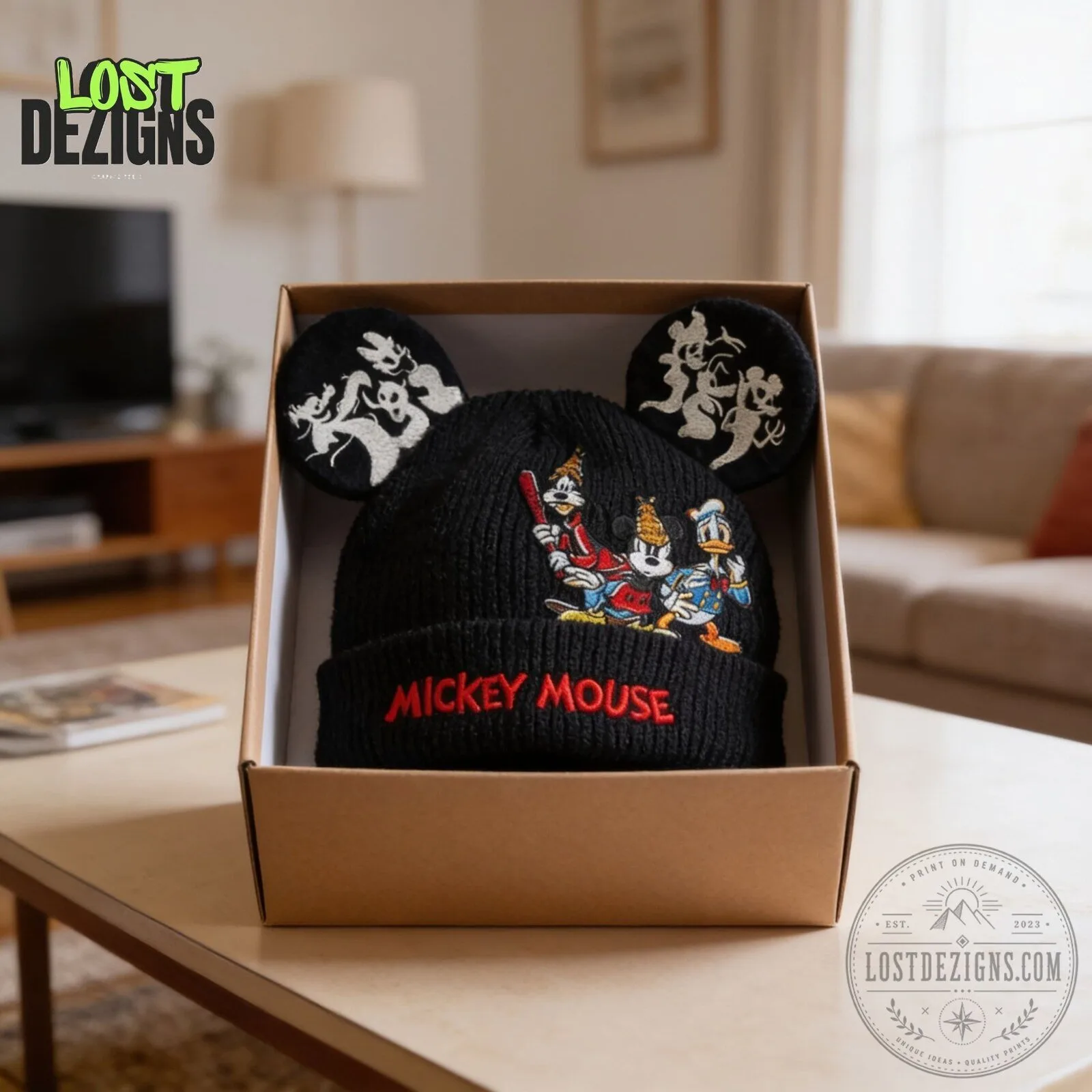 Disney Mickey Mouse Donald Duck Goofy Halloween Beanie Hat 6 Disney Mickey Mouse Donald Duck Goofy Halloween Beanie Hat