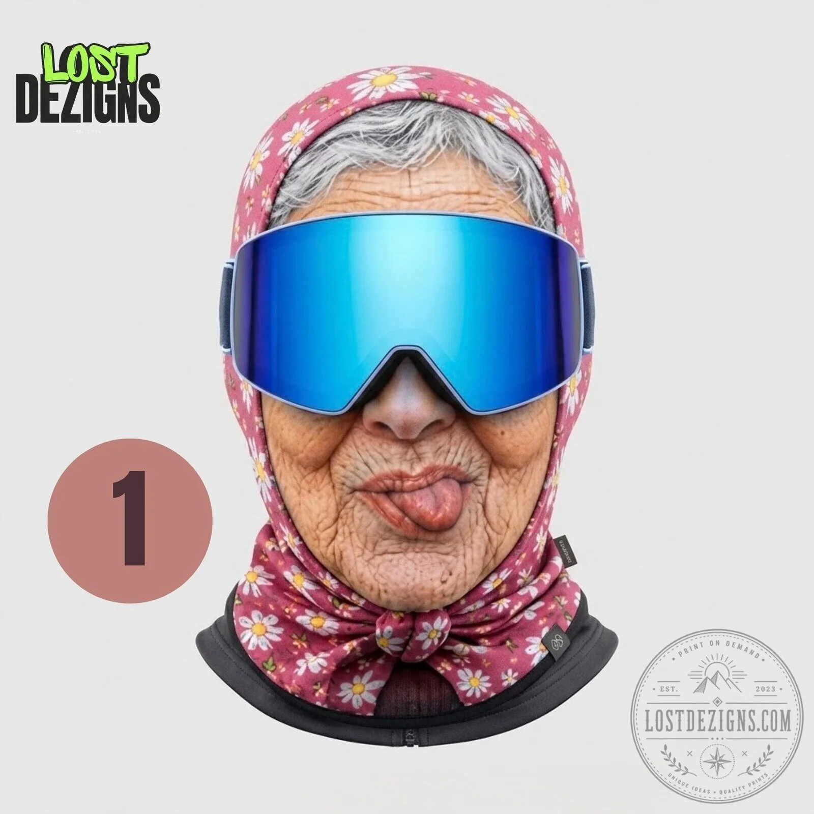 Funny Old Grandma Ski Mask 5 Funny Old Grandma Ski Mask