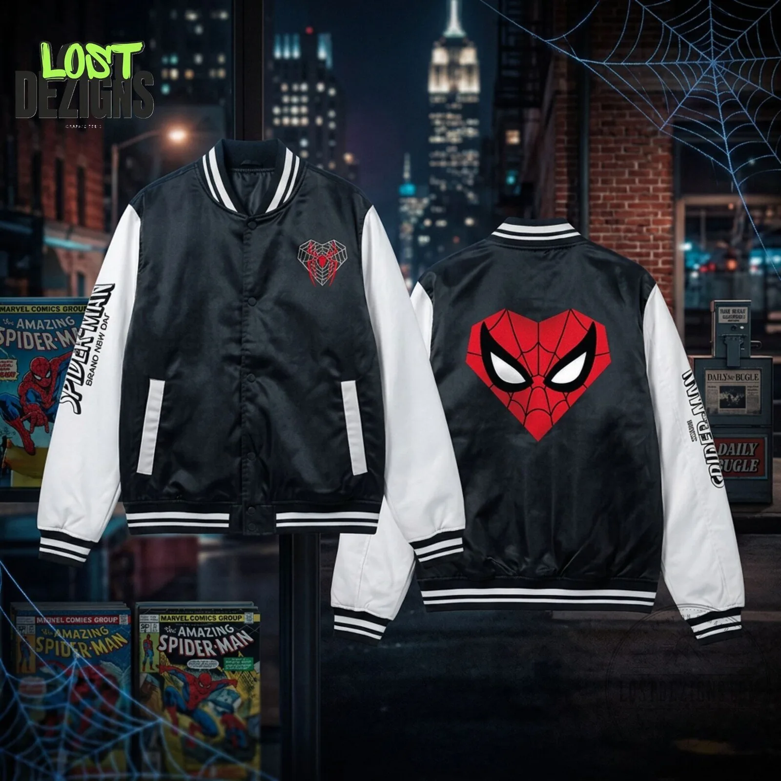 Marvel Spider-Man Brand New Day Spider Heart Bomber Jacket 4 Marvel Spider-Man Brand New Day Spider Heart Bomber Jacket