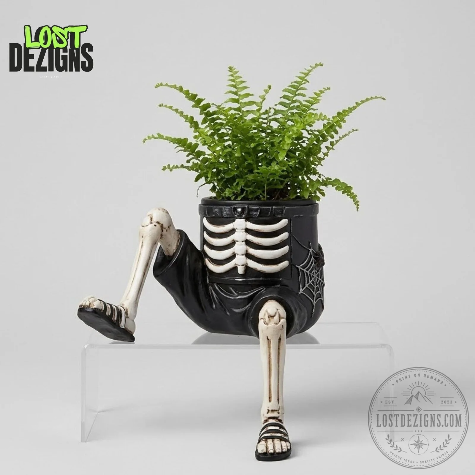 Halloween Skeleton Mummy Ghost Pumpkin Planter 6 Halloween Skeleton Mummy Ghost Pumpkin Planter