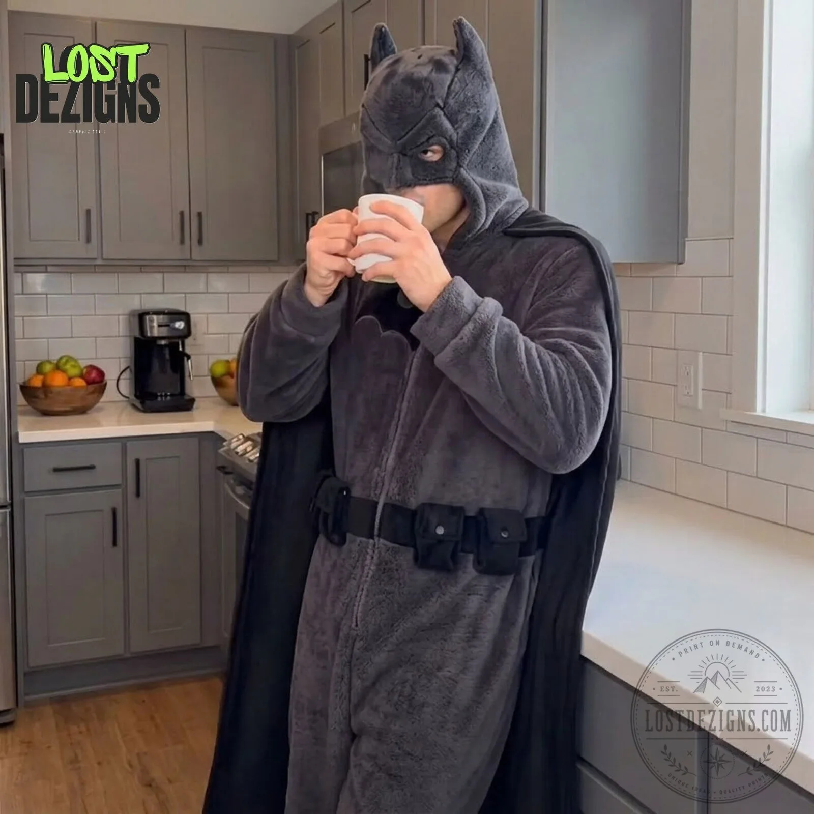 Batman Cosplay Hooded Jumpsuit With Cape 8 Batman Cosplay Hooded Jumpsuit With Cape