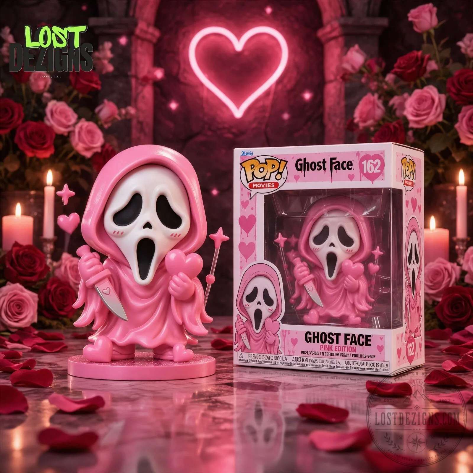 Scream Ghost Face Valentine Pink Edition Collectible Funko Pop Figure 4 Scream Ghost Face Valentine Pink Edition Collectible Funko Pop Figure