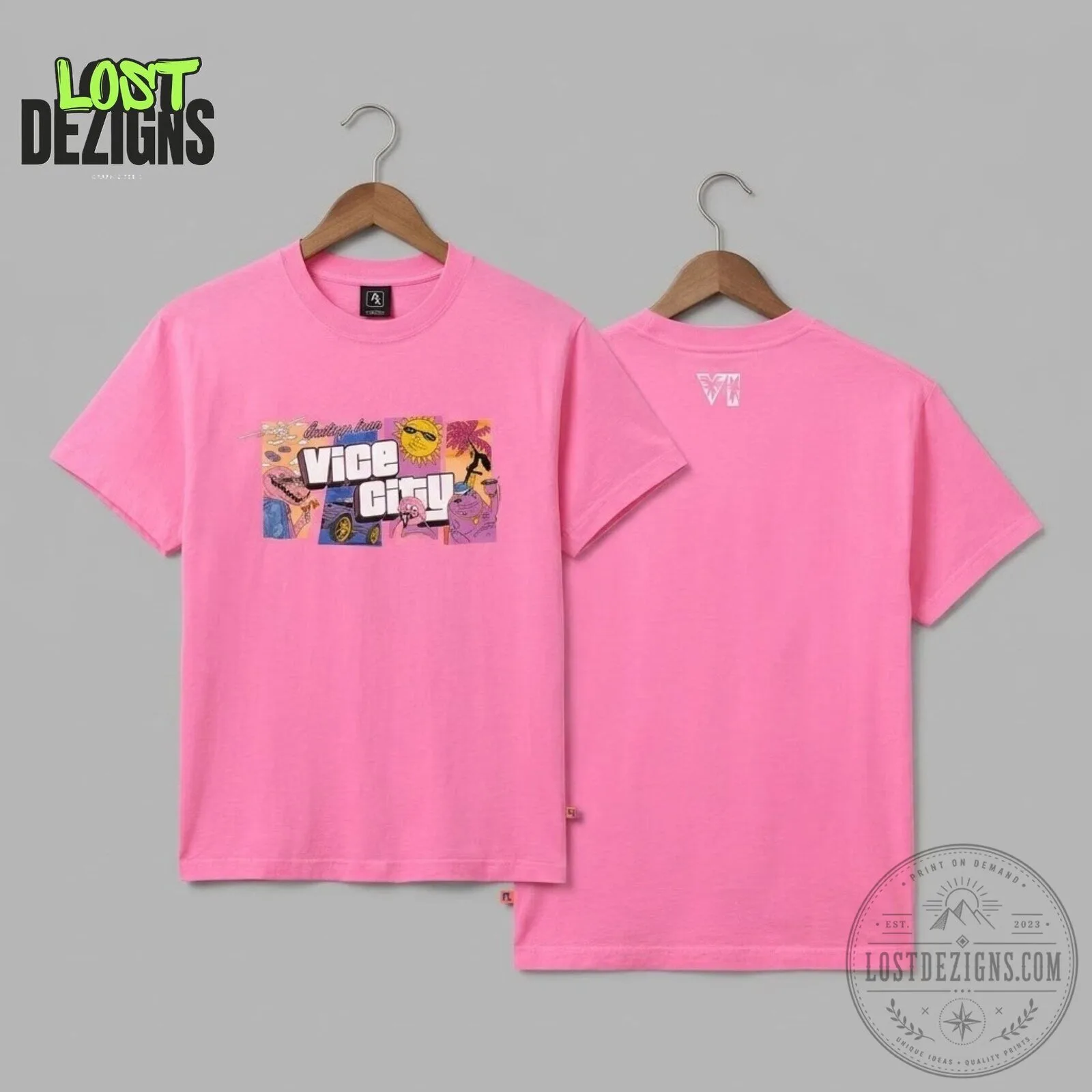 Rockstar Grand Theft Auto VI GTA 6 Goodtime State Pink T-Shirt 5 Rockstar Grand Theft Auto VI GTA 6 Goodtime State Pink T-Shirt