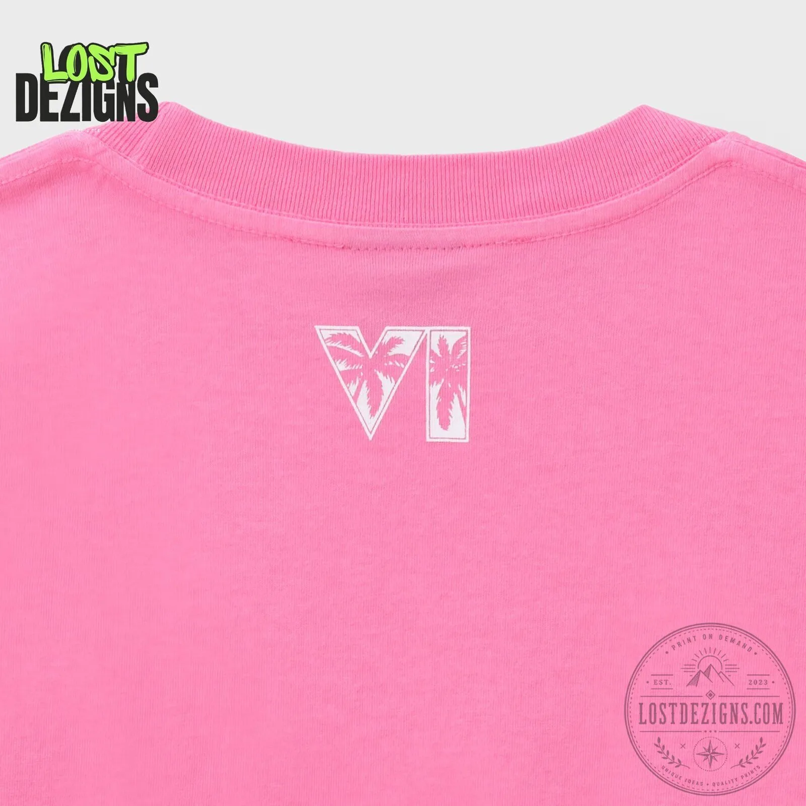 Rockstar Grand Theft Auto VI GTA 6 Goodtime State Pink T-Shirt 7 Rockstar Grand Theft Auto VI GTA 6 Goodtime State Pink T-Shirt