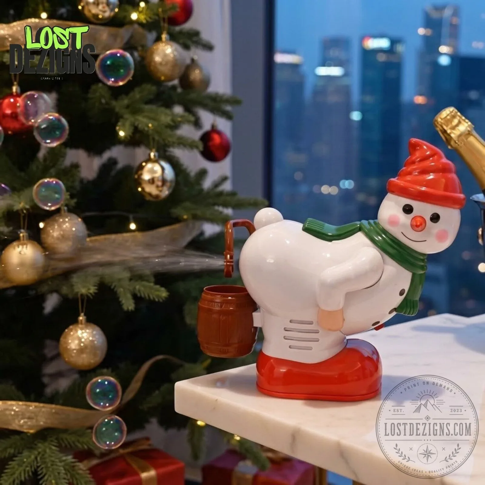 Christmas Snowman Bubble Blower Funny Festive Holiday Toy 4 Christmas Snowman Bubble Blower Funny Festive Holiday Toy