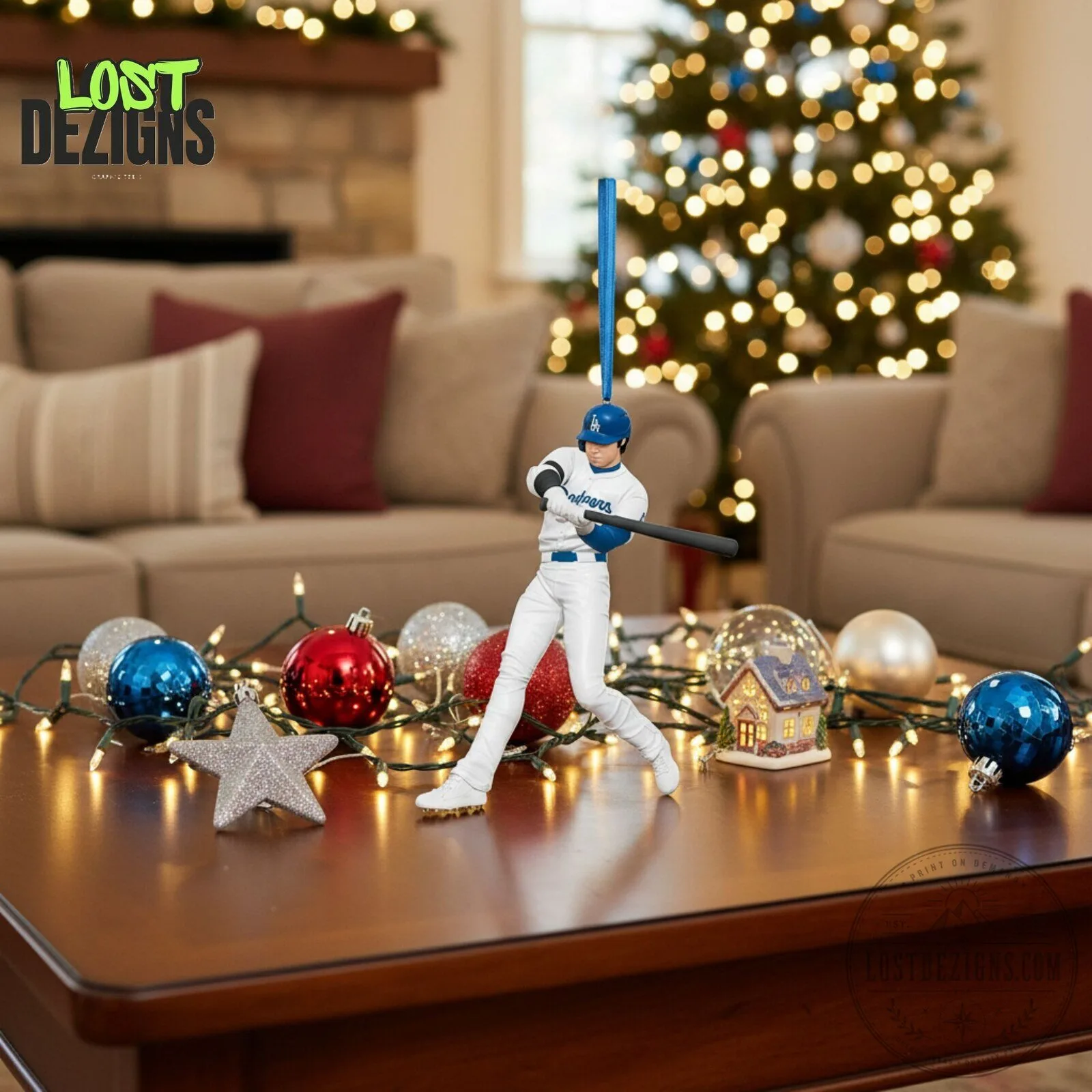 Dodgers Shohei Ohtani Christmas Acrylic Ornament 7 Dodgers Shohei Ohtani Christmas Acrylic Ornament